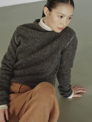 STITCH TURTLE KNIT_KHAKI GREY - REPLAIN - Modalova