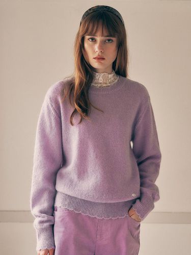 MOHAIR WOOL BLENDED KNIT LAVENDER - ROLAROLA - Modalova