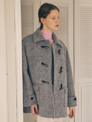 HAIRY DUFFLE HALF COAT GRAY - ROLAROLA - Modalova