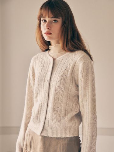 PUFF SLEEVE CABLE CARDIGAN - ROLAROLA - Modalova