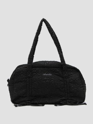 JACQUARD SHIRRING DUFFLE BAG BLACK - ROLAROLA - Modalova