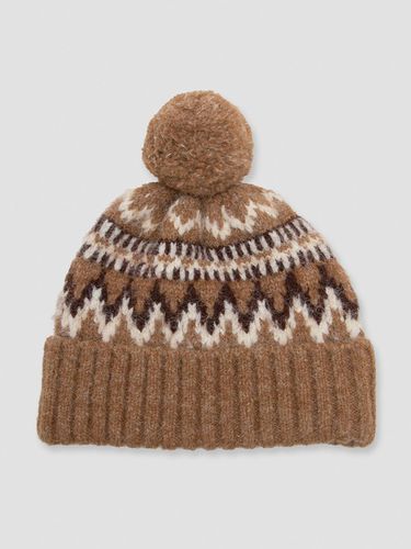 POMPOM KNIT BEANIE BROWN - ROLAROLA - Modalova