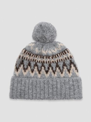 POMPOM KNIT BEANIE GRAY - ROLAROLA - Modalova