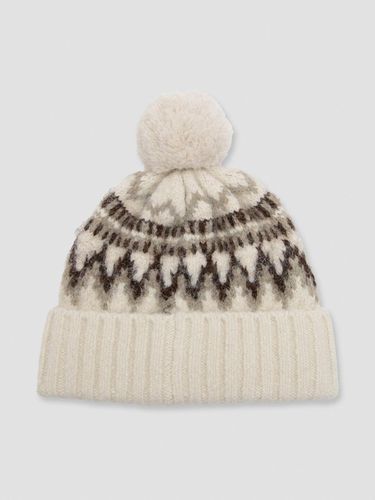 POMPOM KNIT BEANIE White - ROLAROLA - Modalova