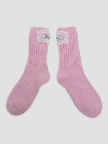 LACE LABEL SOCKS PINK - ROLAROLA - Modalova