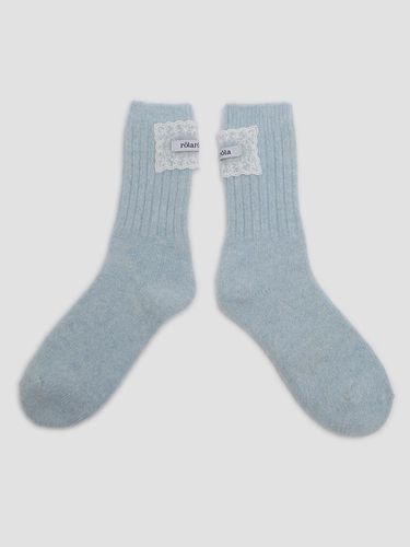 LACE LABEL SOCKS LIGHT BLUE - ROLAROLA - Modalova