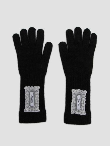 LACE LABEL GLOVES BLACK - ROLAROLA - Modalova