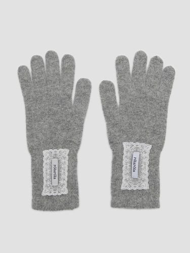 LACE LABEL GLOVES CHARCOAL - ROLAROLA - Modalova