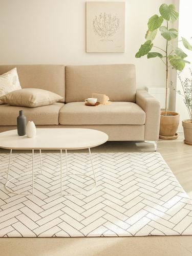 Modern Herringbone Double-Sided Cushioning Mat - DECOVIEW - Modalova