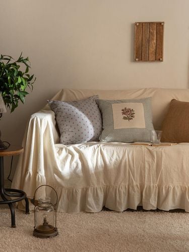 Cozy Natural Frill Washing Sofa Cover [] - DECOVIEW - Modalova