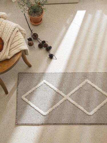 Wool Touch DIA Sisal look Kitchen Rug - DECOVIEW - Modalova