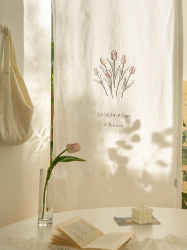 Tulip flower embroidered curtain - DECOVIEW - Modalova