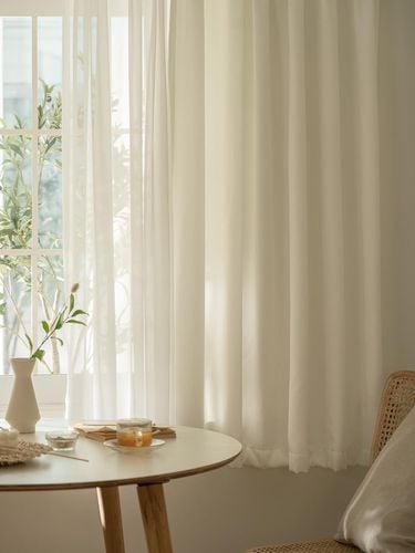 White pinch pleats chiffon + blackout curtain - DECOVIEW - Modalova