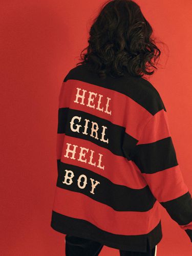 Hell boy rugby shirt - red & black - CLUT STUDIO - Modalova