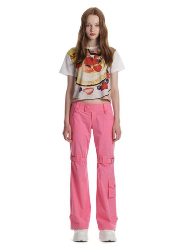 Low - rise belted pants - PINK - CLUT STUDIO - Modalova