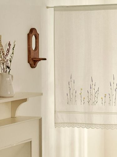 Lavender Garden Embroidery Cover Curtain - DECOVIEW - Modalova