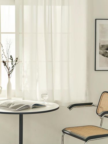 WHITE chiffon small window curtain - DECOVIEW - Modalova