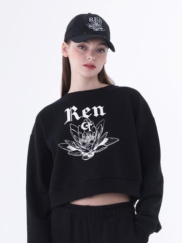 Ren crop sweatshirt - BLACK - CLUT STUDIO - Modalova