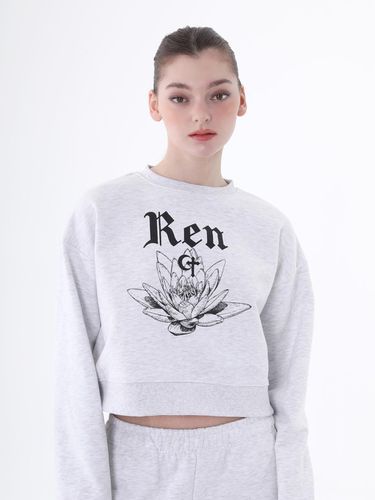 Ren crop sweatshirt - LIGHT GREY - CLUT STUDIO - Modalova