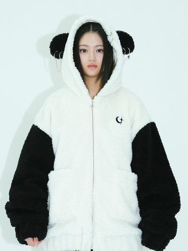 Punk panda fleece jacket - CLUT STUDIO - Modalova