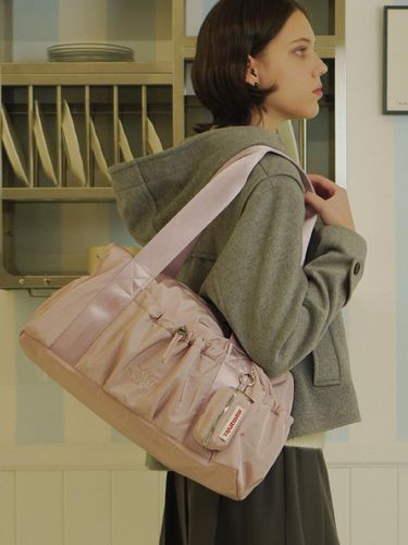 Pouch set] glossy shoulder duffel bag _purpl pink - Masmarulez - Modalova