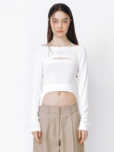 OFF - SHOULDER RIBBED TOP - WHITE - MEENDERI - Modalova