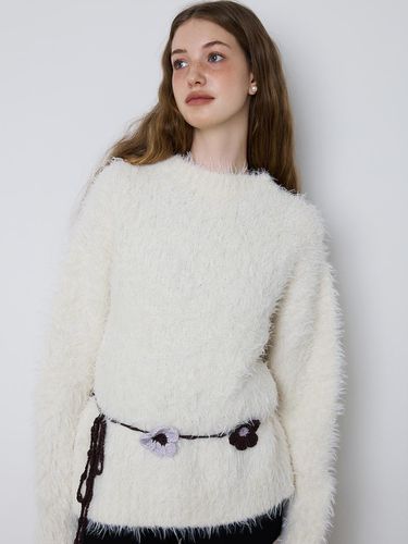 UNISEX] FLUFFY ALPACA KNIT SWEATER. - MEENDERI - Modalova