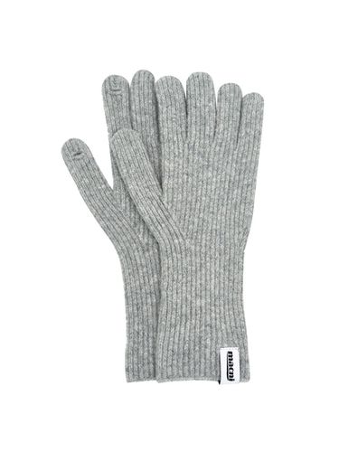 WOOL KNIT GLOVE_GREY - macni - Modalova