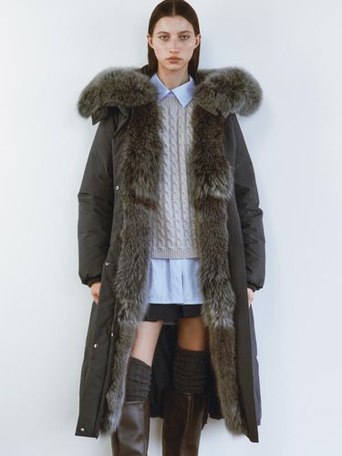 FUR TRIM DOWN LONG PARKA [BLUE GREY] [CHARCOAL] - HACIE - Modalova