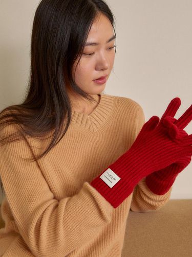 Fingerhole] Solid Color Wool Cashmere gloves - JILLSTUART - Modalova