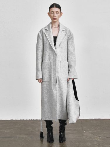 EVERYDAY WOOL LONG COAT (GRAY) - EcommaE - Modalova