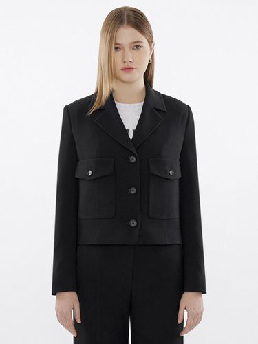 Flap Pocket Cropped Jacket - SISTINA - Modalova