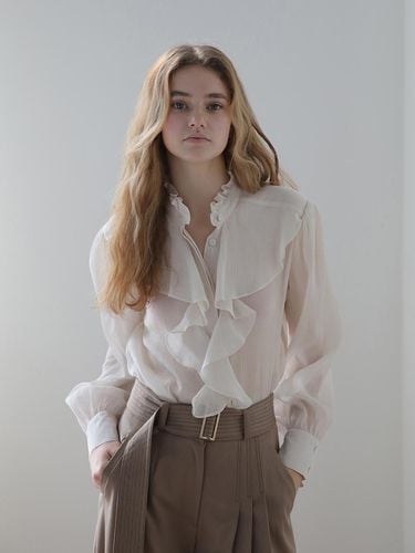 CAHIERS] Cotton silk ruffle blouse - CAHIERS - Modalova