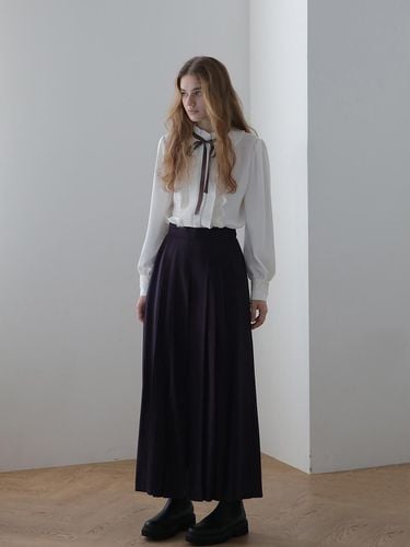 Pleats detailed wide pants - CAHIERS - Modalova