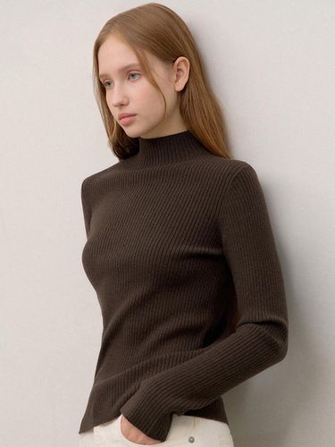 Ribbed mockneck sweater - SISTINA - Modalova