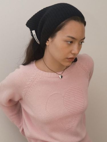 MINI KNIT SCARF (BLACK) - EcommaE - Modalova