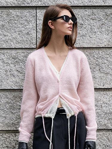 Mohair String Knit Cardigan - RENEJ - Modalova