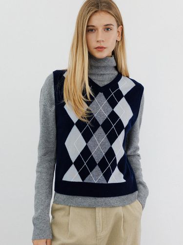 Cozy Lay Argyle Wool Knit Vest - KOZNOK - Modalova