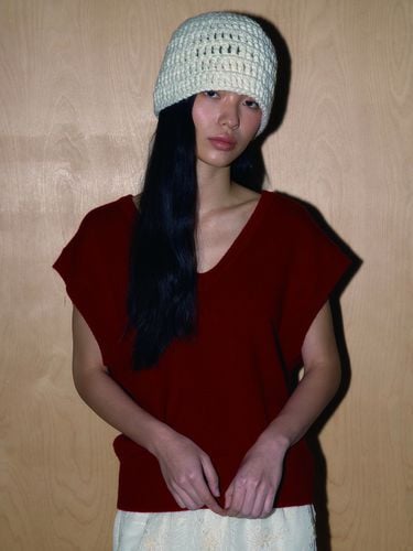 WOOL V-NECK VEST_RED - MIMEME - Modalova