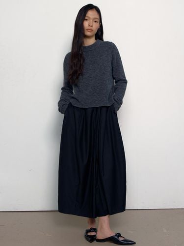 ROUND PULLOVER SWEATER_CHARCOAL - MIMEME - Modalova