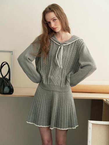 Cest_Gray knit short skirt - Cest Moidew - Modalova