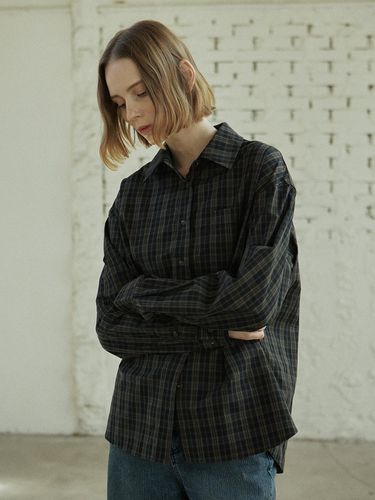 LINE CHECK SHIRT_BLACK - YUPPE - Modalova