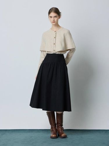 Jacquard Shirring Flare Skirt [Black] (BK_C244MSD038) - CC collect - Modalova