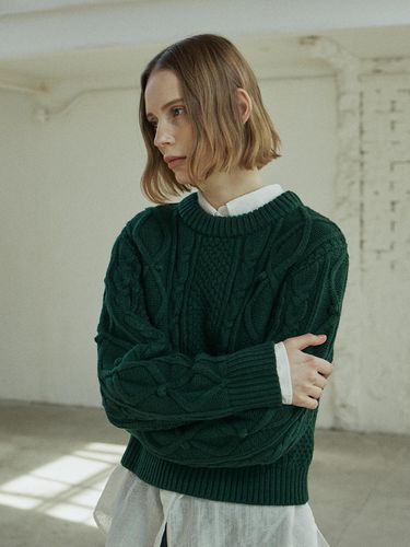 BELL CABLE KNIT_GREEN - YUPPE - Modalova