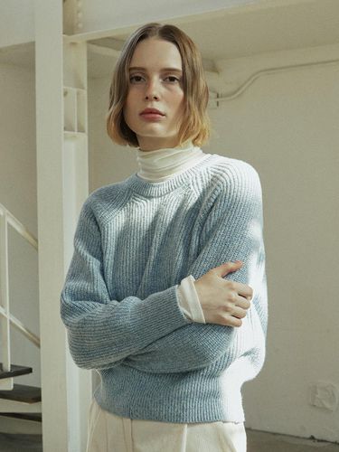 MIX WOOL KNIT_SKY BLUE - YUPPE - Modalova