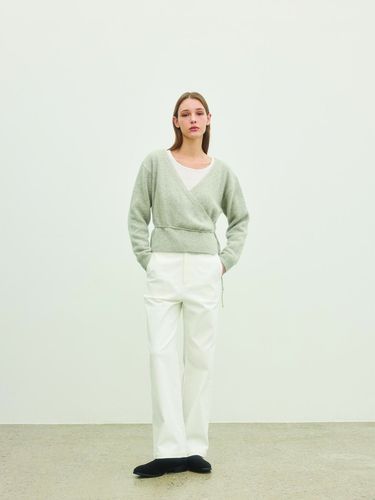 Peach-Brushed Cotton Pants (-White) - autrement - Modalova