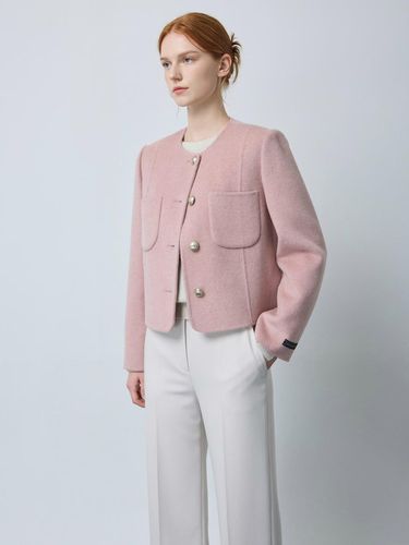 Collarless Handmade Wool Cashmere Jacket (MP_C244MSG154) - CC collect - Modalova