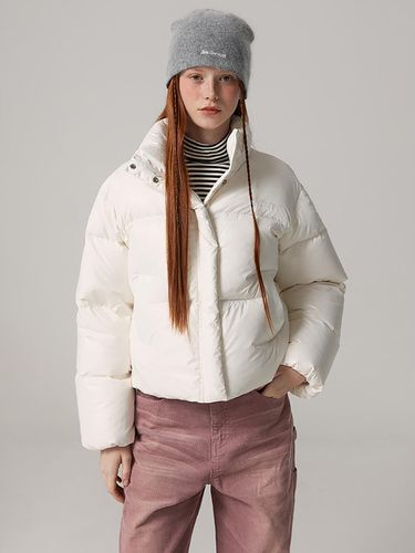 Essential Cropped Down Padded Jacket Ecru - bensherman - Modalova