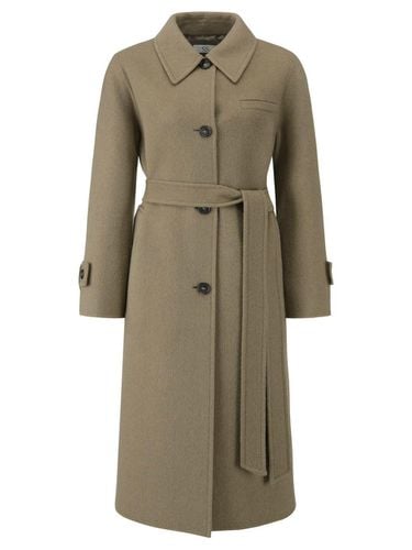 Cashmere Blend Belted Stand Collar Long Coat (MK_C244MSG531) - CC collect - Modalova