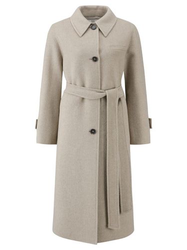 Cashmere Blend Belted Stand Collar Long Coat (ME_C244MSG531) - CC collect - Modalova